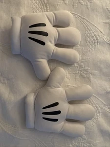 Mickey Mouse Hands Pair Gloves Disney Parks Costume Minnie Plush Stuffed Mitts - Picture 1 of 2