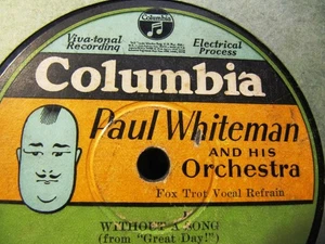1929 Bing Crosby POTATOHEAD Paul Whiteman GREAT DAY Without a Song Columbia 2023 - Bild 1 von 3