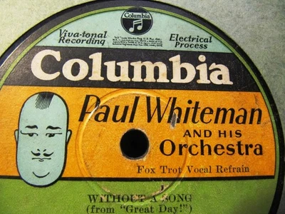 1929 Bing Crosby POTATOHEAD Paul Whiteman GREAT DAY Without a Song Columbia 2023 - Image 1 of 3