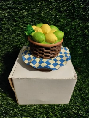 Верх для свечей с лимонами и лаймами в корзине съемный верх новый без ценников - Изображение 1 из 4