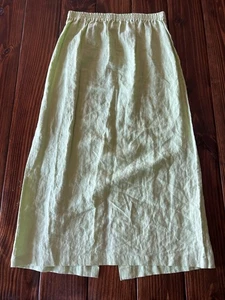 Toofan 100% Linen Pencil Midi Skirt Sz S Teacher Summer Spring Momcore - Picture 1 of 9