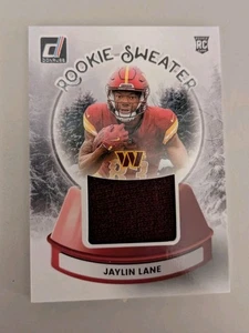 Jaylin Lane 2025 Donruss Rookie Sweater Patch RC #SWE-JLE Washington Commanders - Bild 1 von 2