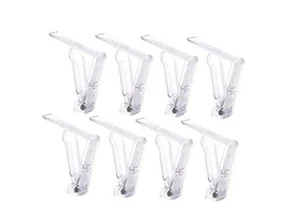 20Pcs Clear Plastic Tablecloth Clips Spring Loaded Tablecover Table Cloth Clip - Picture 1 of 5