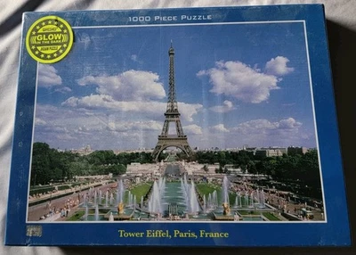 Tomax Glow In The Dark Eiffel Tower Paris France 1000 Piece Jigsaw Puzzle  - Image 1 of 2