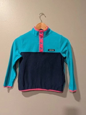 Suéter Pullover Polar Lands' End Niña Bloque de Color Talla 6-7 años Foto 1 de 4