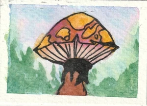 ACEO Künstlerkarte - Original Aquarell Gemälde - Signierte Kunst, SpookieCreations - Bild 1 von 4