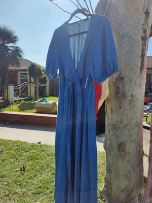 Old Navy Denim Wrap Dress Large - image 1 of 3