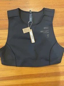 Skims Sport Swim Black Women’s High Neck Nylon Surf Wetsuit Top XL Vest NWT - Picture 1 of 5