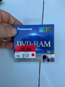 Panasonic DVD-Ram Discs 2 Pack Double Sided New / Sealed - Picture 1 of 7