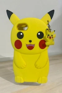 Custodia telefono gialla Pikachu per 6G 7G 8G Plus 7" silicone 3D cartone animato animale baia - Foto 1 di 5