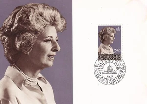 LIECHTENSTEIN 1983 TWO FIRST DAY COVERS ON MAXI CARDS, PRINCESS AND KING - Picture 1 of 4