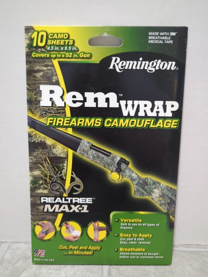 Remington Rem Wrap Real Tree Max 1 Firearms Camouflage 10 Sheets Model 17353 - Image 1 of 2