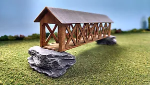 N Scale Laser Cut Covered Bridge Kit - Picture 1 of 3
