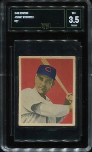 1949 Bowman #37 John Wyrostek Cincinnati Reds - GMA 3.5 VG+  - Picture 1 of 2