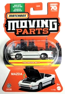 1988 Mazda RX-7 Convertible White Matchbox Moving Parts - Picture 1 of 1