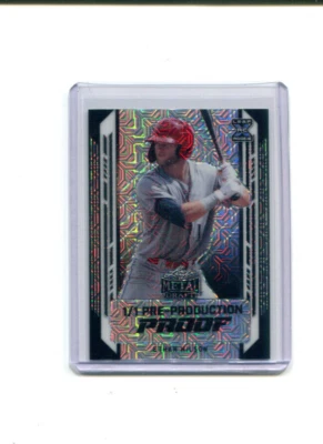 2021 Leaf Metal Baseball Production Proof Black Mojo Ethan Wilson Rookie 1/1 - Image 1 of 2