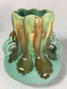 Jarrón vintage australiano esmalte por goteo Art Deco ¿removido? - Imagen 1 de 12