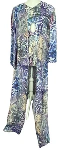 Neu Monif C Badeanzug mit Cover Up Übergröße 1X Havanna Bandage Lila Schlangenmuster - Bild 1 von 21