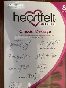 Heartfelt Creations Classic Message HCPC 3354 Stamp Only - Picture 1 of 1