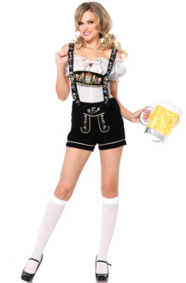 Disfraz Edelweiss Lederhosen Cerveza Alemana Niña Adulta Mujer Foto 1 de 2
