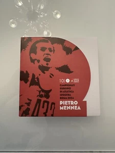 ITALIA 2024 PIETRO MENNEA EUROPEI ATLETICA MONETA 10 EURO ARGENTO DORATO PROOF - Foto 1 di 7