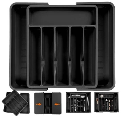 Cutlery Tray Insert for Drawer Kitchen Expandable, Pull Out Dual Use DE - Image 1 of 4