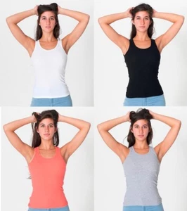 American Apparel 3308 Mujer RIB BOY BEATER TANK Nuevo 100% Auténtico Liquidación - Imagen 1 de 1