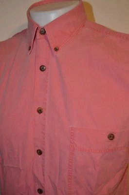 World Island Faded Pastel Pink Beach Safari Camp Cotton M Shirt USA VTG 80s 90s - Image 1 of 4