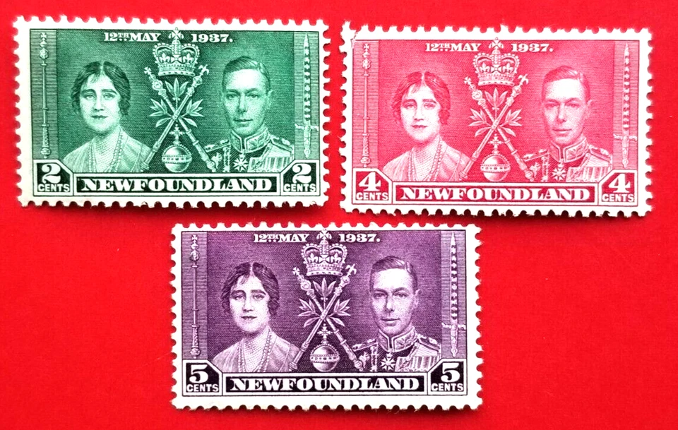 Canada Newfoundland #230-232 Coronation - Omnibus Issue MH - Image 1 of 1