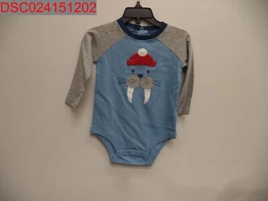 Koala Baby Boy's Dusk Blue Walrus Long Sleeve One-piece Size 6-9M, 023616505196 - Picture 1 of 7