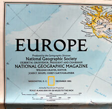 Europe / New Europe  National Geographic Map / Poster December 1992