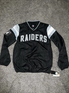 NFL Team Apparel Raiders schwarz Pullover Windbreaker Jacke Herren Gr. XL LV Oakland - Bild 1 von 10