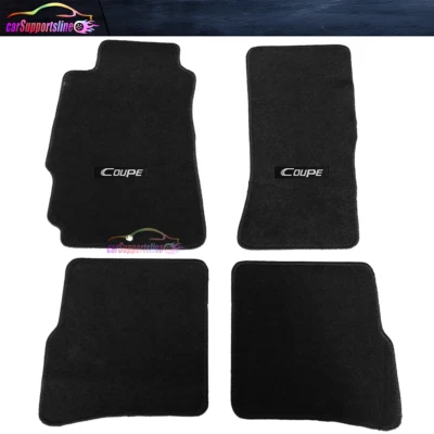 Alfombrillas para 04-12 Mazda RX8 negro nailon alfombra delantera trasera 4 piezas con cupé blanco Foto 1 de 2