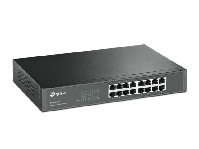 TP-Link TL-SG1016D 16 Porte RJ45 Gigabit 10/100/1000 Mbps Desktop Switch - Nero