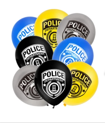 Police Balloon Birthday Party Roll Play Murder Mystery Game Night Decor 12" x20
