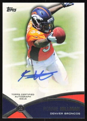 2012 Topps Prolific Playmakers Rookie Auto Ronnie Hillman Denver Broncos - Image 1 of 2