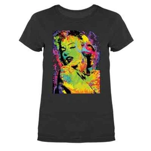 Monroe buntes Frauen American Pop Culture Icon Damen T-Shirt - Bild 1 von 19