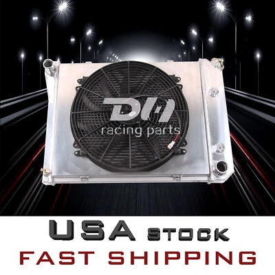 Radiador e cobertura de 3 fileiras e 16” ajuste ventilador Chevy 75-83 Malibu 71-85 Impala 75-84 El Camino - Imagem 1 de 4