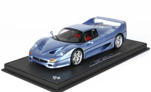 BBR 1:18 Ferrari F50 Coupe 1995 Met. Light Blu mit Vitrine/Display Case  P18189G - Bild 1 von 3