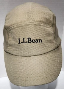 LL Bean 5 Panel Snap Adjustable Hat Cap Baseball Dad Men Women Beige - Picture 1 of 7