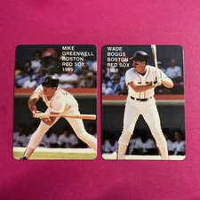 🐶 1989 Action Superstars MIKE GREENWELL #2 & WADE BOGGS #5 Boston Red Sox