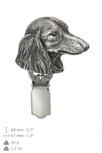 Perro Salchicha Clipring Número Soporte, Plata Cubierto, Art Perro - Bild 1 von 8