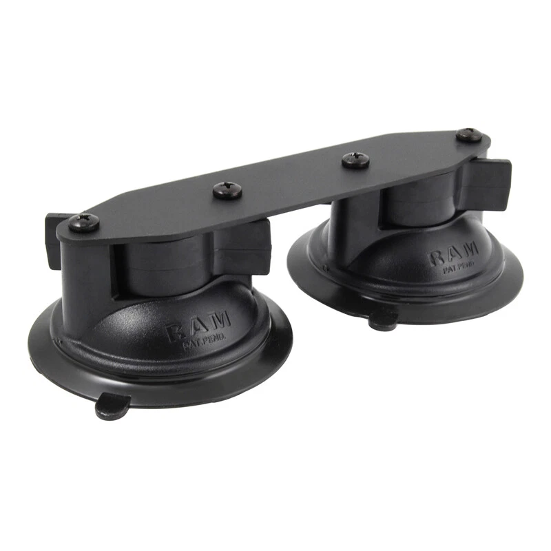 RAM Twist-Lock Double Suction Cup Base with Straight Plate RAM-B-189B-FRO1U - Image 1 of 1