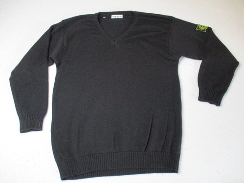 Felpa maglione Stone Island da uomo collo Crew con toppa nera taglia media