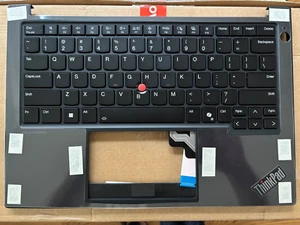 5M11P32295 New GENUINE Lenovo ThinkPad E14 Gen 6 Palmrest Keyboard US BL BLK - Afbeelding 1 van 3
