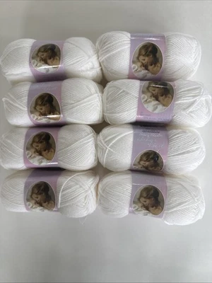 8 skeins mary maxim Babys Best White Yarn  50 g NEW Same lot - Image 1 of 4