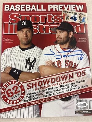 JOHNNY DAMON DEREK JETER Signed SPORTS ILLUSTRATED JSA COA APRIL 4, 2005 - Image 1 of 4