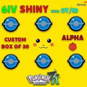 ✨ CUSTOM BOX OF 30 ✨OT/ID, Shiny or Non-Shiny 6IV EV, Alpha ✨ Pokemon Legends ZA - Picture 1 of 1
