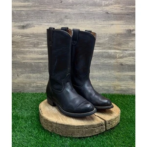 JC Penny Hombres - Talla 8D - Botas Negras De Colección Hechas en Corea de Ingeniero - Imagen 1 de 13