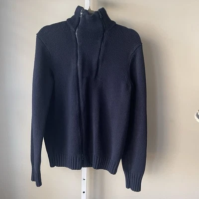 Armani Exchange Full Zip Knit Sweater Jacket Men’s Size M – Navy - Image 1 of 4